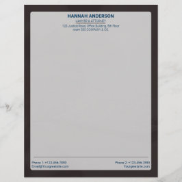 Luxury Brown Leather Look Lawyer Letterhead Briefhoofd