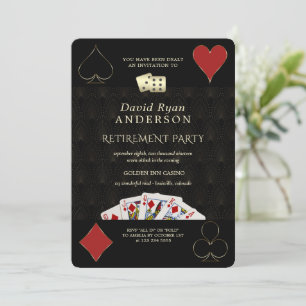 Luxury Casino Vegas Poker Retirement Party Kaart