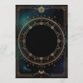 Luxury Celestial Birthday Invitation – Midnight Kaart (Achterkant)