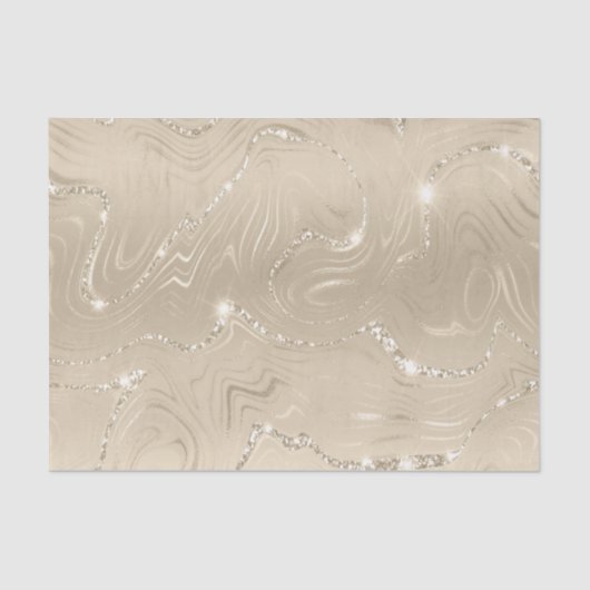Luxury Champagne Background Beige Glitter Tissuepapier (Voorkant)