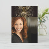 Luxury Chic Photo Invitation Kaart (Staand voorkant)