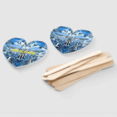 Luxury Chic Ruby Heart Personalized Fan Handwaaier (Niet-gemonteerd)