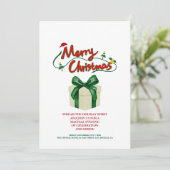 Luxury Christmas Party Invitation (Debout devant)