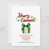 Luxury Christmas Party Invitation Bedankkaart (Voorkant)