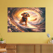 Luxury Cockapoo Surf Canvas – Ocean Dog Art Afdruk (Insitu (Woonkamer))