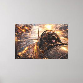 Luxury Cockapoo Wall Art – Aviation Dog Modern Canvas Afdruk