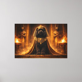 Luxury Cockapoo Wall Art – Egyptian Pharaoh Bold Canvas Afdruk