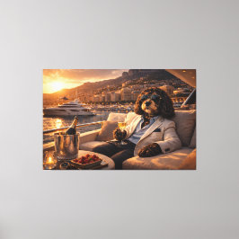 Luxury Cockapoo Wall Art – Monaco Yacht Lifestyle  Canvas Afdruk