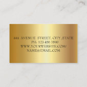 Luxury Cool Gold Sparkly Visitekaartje (Achterkant)