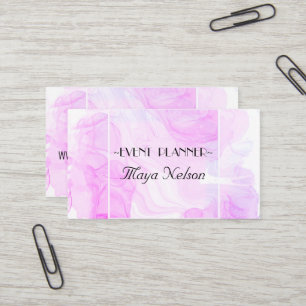 Luxury Cool Pink Marble Visitekaartje
