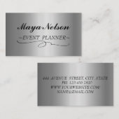 Luxury Cool Silver Sparkly Visitekaartje (Voorkant / Achterkant)