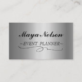 Luxury Cool Silver Sparkly Visitekaartje (Voorkant)