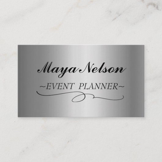 Luxury Cool Silver Sparkly Visitekaartje (Voorkant)