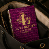 Luxury Crocodile Leather Monogram Gold Initial
