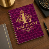 Luxury Crocodile Leather Monogram Gold Initial