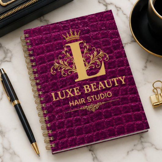 Luxury Crocodile Leather Monogram Gold Initial