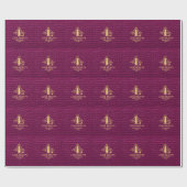 Luxury Crocodile Leather Monogram Gold Initial  Cadeaupapier (Vlak)