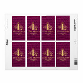Luxury Crocodile Leather Monogram Gold Initial Etiket (Full Sheet)