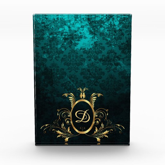 Luxury Damask gold Lijst - Gepersonaliseerd Fotoblokken (Voorkant)