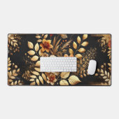 Luxury Dark Floral Desk Mat Chic Workspace Decor (Clavier et souris)