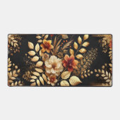 Luxury Dark Floral Desk Mat Chic Workspace Decor (Recto)