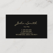 Luxury Dark Floral Pattern Visitekaartje (Achterkant)