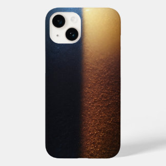 Luxury Deep Blue and Shimmering Gold Glitter Contr Case-Mate iPhone 14 Hoesje