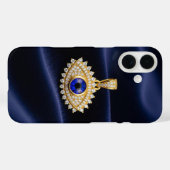 Luxury Designer-Style Evil Eye Pendant on Velvet Case-Mate iPhone Case (Achterkant (horizontaal))
