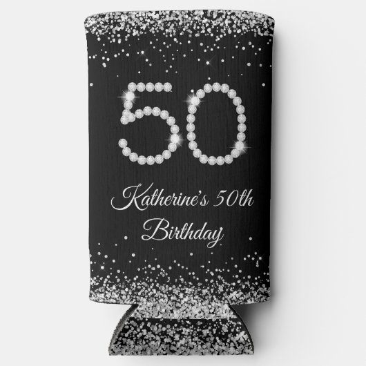 Luxury Diamonds 50th Birthday Party Koelboxxen (Voorkant)