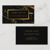 Luxury Elegant Black Gold Visitekaartje (Voorkant / Achterkant)