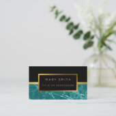 Luxury Elegant Black Gold Visitekaartje (Staand voorkant)