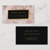 Luxury Elegant Black Gold Visitekaartje (Voorkant / Achterkant)