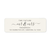 Luxury Elegant Future MR en MRS Ivory Etiket (Voorkant)