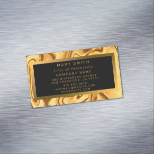 Luxury Elegant Gold Marble Magnetisch Visitekaartje