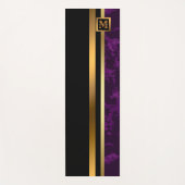 Luxury Elegant Modern Black Gold Marble Yogamat (Voorkant)