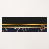 Luxury Elegant Modern Black Gold Marble Yogamat (Voorkant (horizontaal))