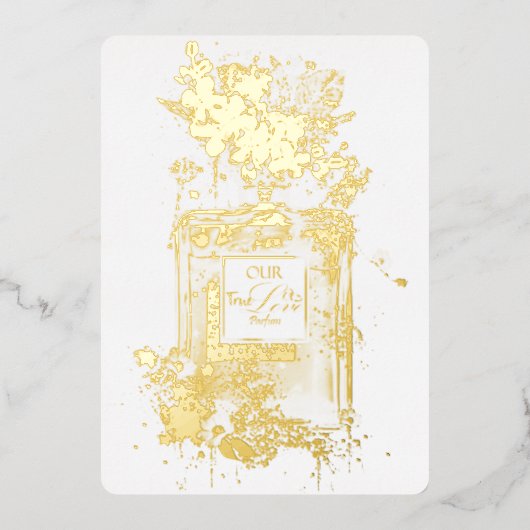 Luxury Elegant Perfume Folie Uitnodiging (Voorkant)