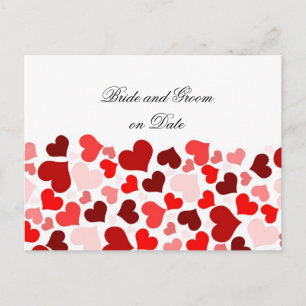Luxury Elegant Red Hearts Enregistrer la carte dat