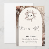 Luxury Elegant Wedding Invitation | Royal & Timele Kaart (Voorkant / Achterkant)