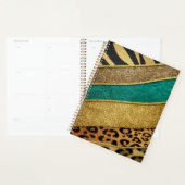 Luxury Emerald & Gold Safari Leopard Zebra Glitter (Devant avec enveloppe)
