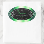 Luxury Emerald Green Black Product Label met Logo (Tas)