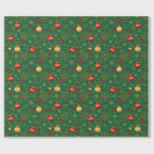 Luxury Emerald Green & Gold Christmas Wrapping Pap Cadeaupapier (Vlak)