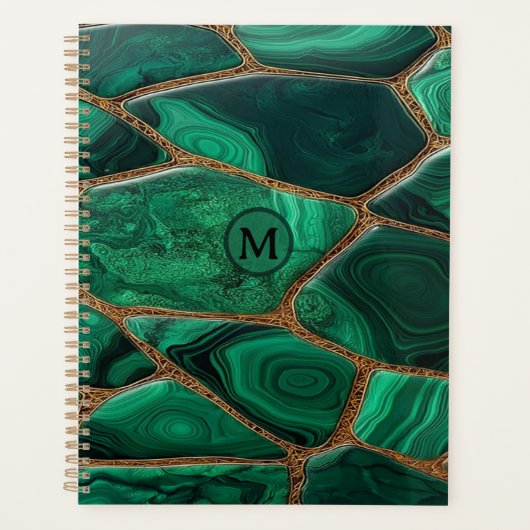 Luxury Emerald Malachite Green Marble Abstract (Devant)