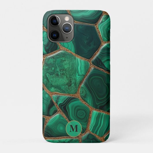 Luxury Emerald Malachite Green Marble Abstract Case-Mate iPhone Case (Achterkant)