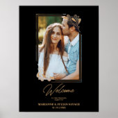 Luxury Fake Golden Branches Fancy kalligrafie Poster (Voorkant)