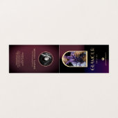 Luxury Faux gradiënt Violet en Bourgogne 2 foto's Visitekaartjes (Buitenkant ongevouwen)