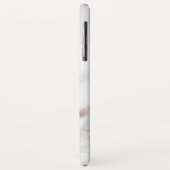 Luxury Faux Marble Roos-Gold Accents Monogram Case-Mate iPhone Case (Achterkant/links)