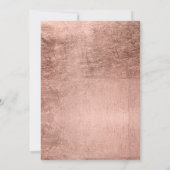 Luxury faux roos gold leaf Wedding Kaart (Achterkant)