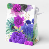 Luxury Fiesta Peacock Gold Wedding Bedankdoosjes (Achterkant)