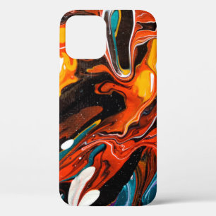 Luxury Fliud Art Abstracte Trendy Colorful backgro iPhone 12 Hoesje